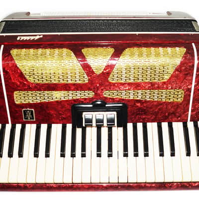 Piano Accordion for Adults Almaz 120 Bass made in Russia Straps Case 1912, Keyboard Accordian, Amazing sound. image 7