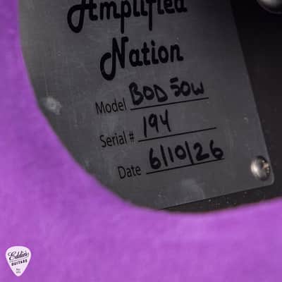 Amplified Nation Bombshell Overdrive 50w Head/1x12 Speaker Cab - Purple Suede & Liquid Gold Leaf #194 image 15