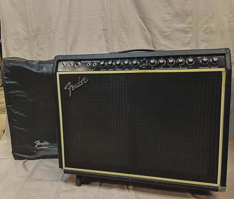 Fender Super Twin 180-Watt 2x12" Guitar Combo 1970s - Black- 1980 - Black image 1