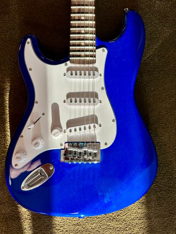 SX VTG Vintage Series Candy Blue Stratocaster Left Handed image 1