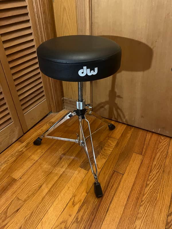 DW DWCP5100 5000 Series Round Drum Throne with Oversized Locking Nut 2010s - Chrome image 1
