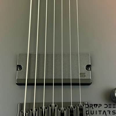 ESP LTD M-7HT Baritone Black Metal 7-String Electric Guitar - Black Red Burst Satin image 6
