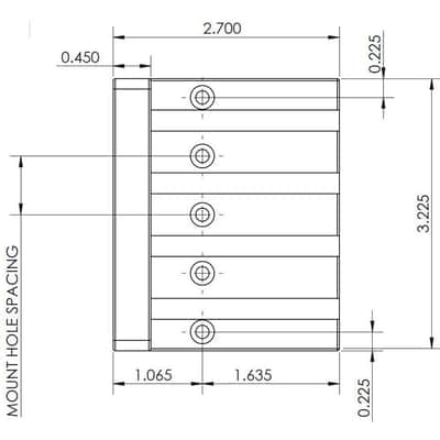 Hipshot 5K400C KickAss Bass Bridge 4-String 5-Hole Retrofits Badass Bass, CHROME image 14