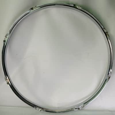 Ludwig 17"BRASS Tenor Tom Drum Batter Rim/Hoop 8Lug Triple-Flange Chrome COB 60s image 6