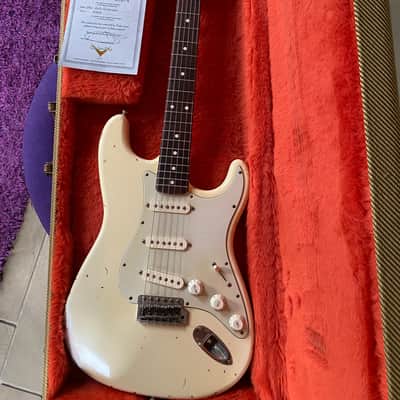 Fender Custom shop 1960 Stratocaster Cunetto Relic 1996 - Olympic White image 8
