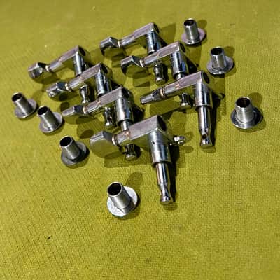 Vintage Schaller "Made in West Germany" In Line Tuners - Chrome - Set of 7 image 4