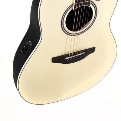 Ovation Applause Mid Cutaway Acoustic-Electric Guitar, Natural Satin (AB24-4S) image 6