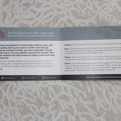 Wampler Tumnus Germanium Limited Edition ! Like New Condition ! image 13