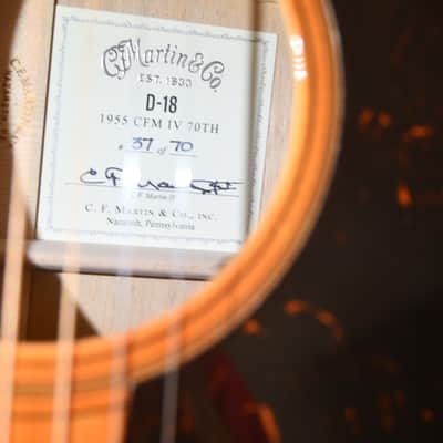 Martin D-18 1955 CFM IV 70th Anniversary Limited Edition — Dreadnought Acoustic Guitar image 6