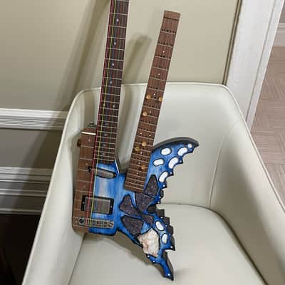 Rick Kelly  Double neck butterfly guitar  Wood image 5