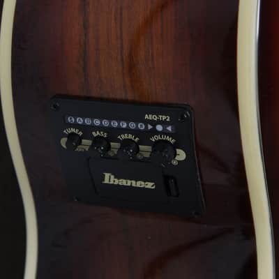 Ibanez AE160 Acoustic Electric Guitar Solid Spruce Top Vintage Mahogany Sunburst image 6