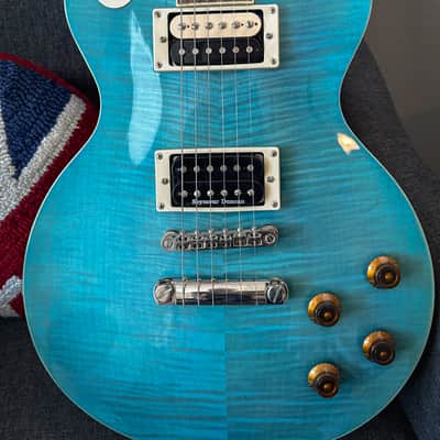 Modded Epiphone Les Paul Traditional Pro III Plus 2018 - 2019 - Ocean Blue image 4