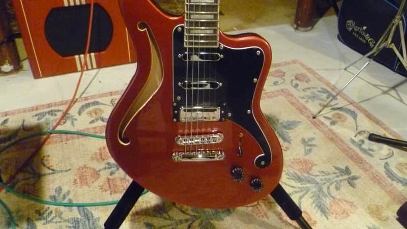 D'Angelico Premier Bedford SH fixed bridge 2025 - Wine Red. With Gig Bag. image 1