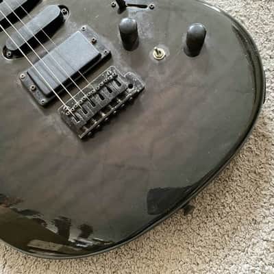 J&D Black Electric Guitar, Solid Mahogany Body, Maple Neck, 24 Frets Rosewood Fingerboard image 9