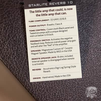 Magnatone Starlite Reverb 8W 1x10" Class A Combo Amp image 7