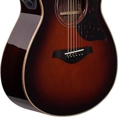 Yamaha Small Body Cutaway Acoustic Electric Guitar - Rosewood - Tobacco Brown Sunburst image 5