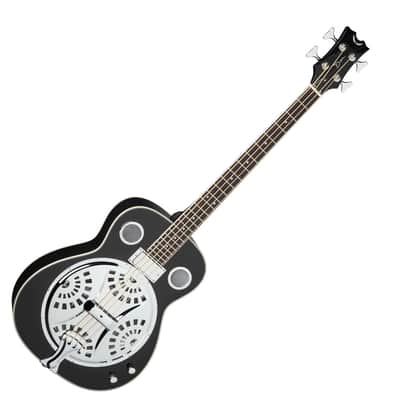 DEAN Resonator Bass 4-string acoustic electric BASS guitar NEW Classic Black image 1