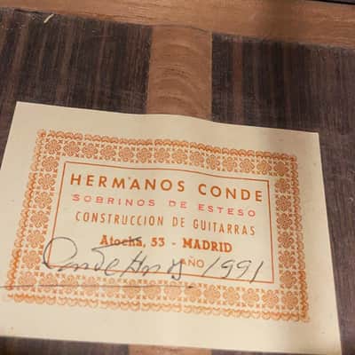 Julio Conde (Hermanos Conde) 1991 media luna flamenco guitar - amazing piece - excellent sound + video image 13