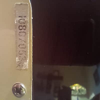 Vintage V100 Reissued Early Rare Example Pre-China Pearloid Headstock Logo Serial Number Sticker on Back Plate image 6