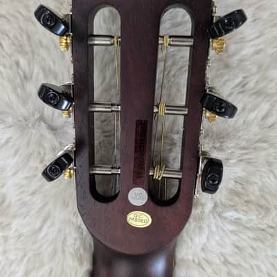 Tagima Utah Gran Reserva Parlor Acoustic/Electric Guitar - Open Pore Dark Mahogany - B stock image 5