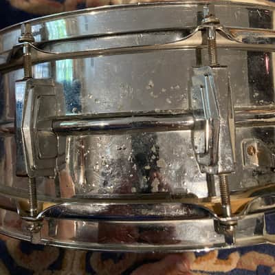 Vintage Ludwig Supraphonic 6 x 14 " 10-Lug Snare Drum with Keystone Badge 1963 - 1969 - Chrome-Plated image 5