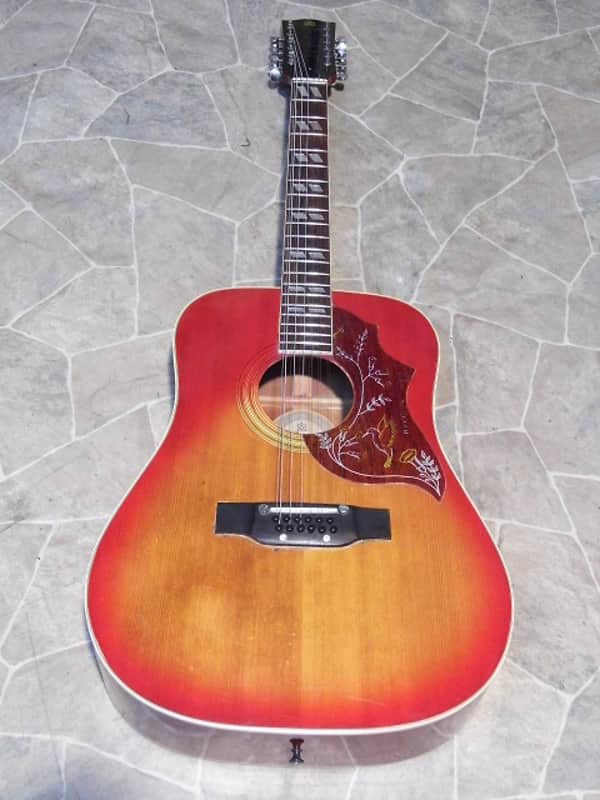 vintage CIMAR 370 12 string dreadnought Guitar pre Ibanez lawsuit miJ Japan 1970 image 1