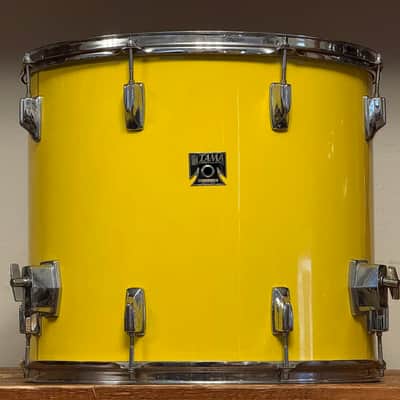 1970's Tama 18" Imperialstar Floor Tom W Re-Rings 16x18 Yellow image 1