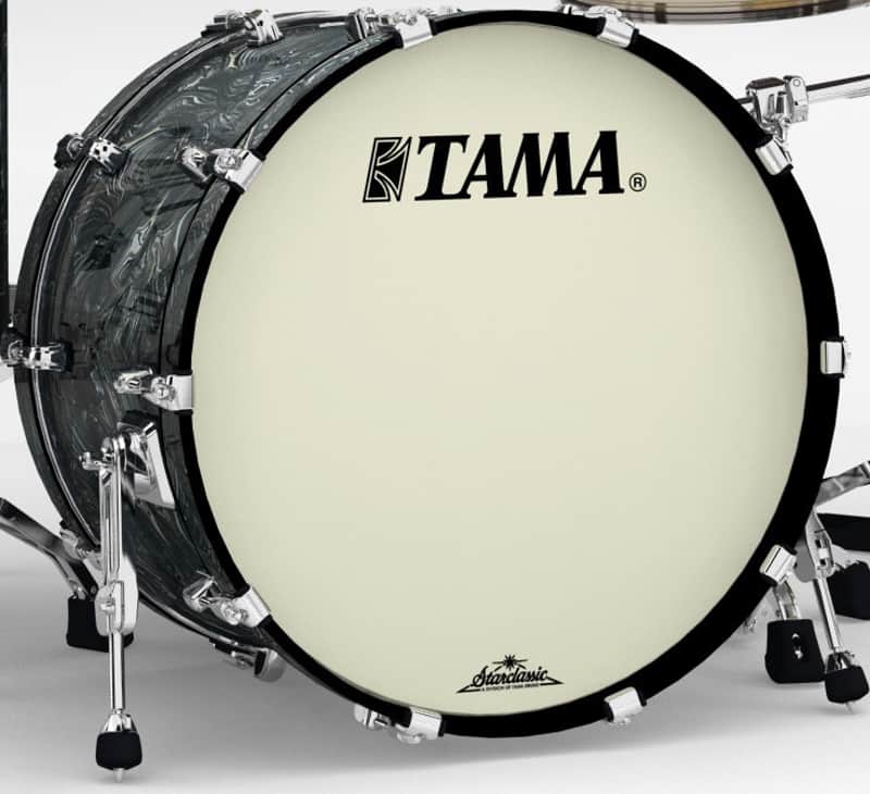 Tama MRB2016Z-CCL Starclassic Maple Bass Drum - 20" x 16" Charcoal Swirl / Chrome HW without Mount image 1