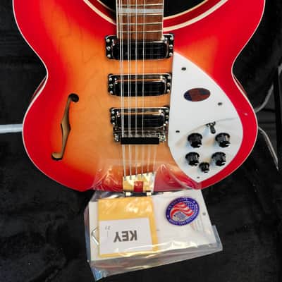 Rickenbacker 1993 Plus 12-String Semi-Hollow Guitar, Fire Glo, 3 Toaster Pickups, Stereo, HSC image 3
