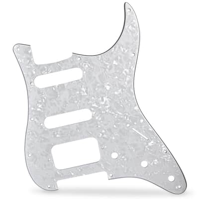 AxLabs Strat-style HSS 11-Hole Blank Pickguard - White Pearl image 1