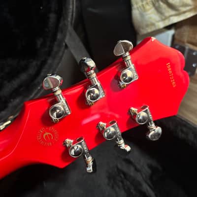 Epiphone Dot Deluxe with Rosewood Fretboard Red Electric Guitar Upgraded Pickups plus Case image 10