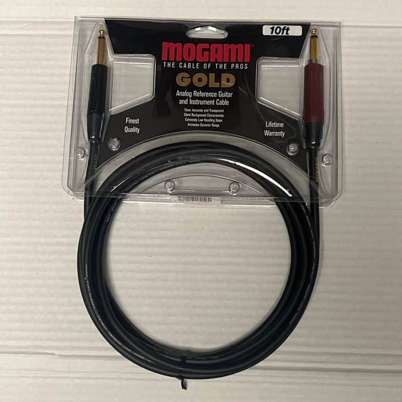 Mogami Gold Instrument Silent S-10 Straight Instrument Cable 10ft  801813170580 image 1
