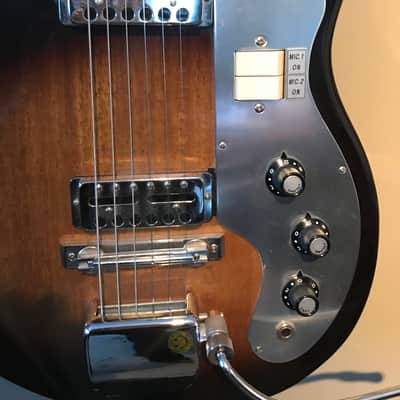 Beltone Electric Guitar 1960's 2 Tone Burst with Tremolo image 6