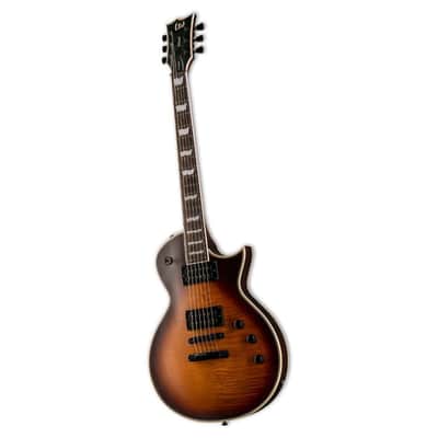 ESP LTD EC-1000T CTM 6-String Right-Handed Electric Guitar with Full-Thickness Mahogany Body (Tobacco Sunburst Satin) image 3
