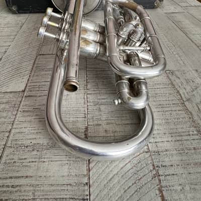 J.W. York & Sons “Professional” Cornet — circa 1908 — Silver Plate — Grand Rapids, MI — w/ Original Case, Lyre & Mouthpiece image 10