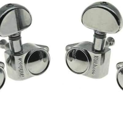 3x3 ROTO Style Full Size Sealed Guitar Tuners Tuning Keys Pegs Guitar Machine Heads Fits USA Les Paul or Acoustic Guitars Chrome image 2