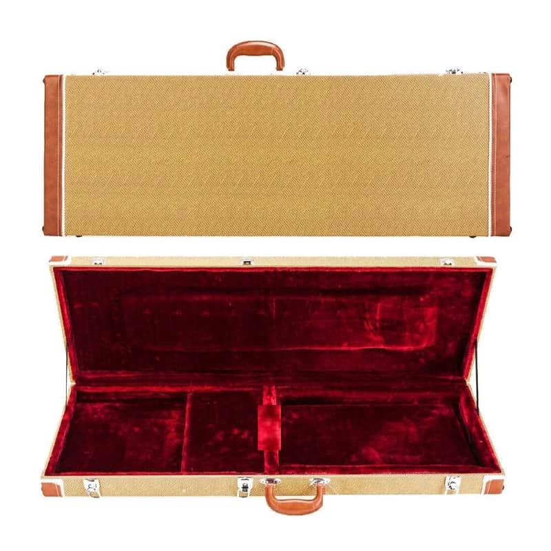 Hard Shell Guitar Case for Beginner & Learner Guitars with Red Plush Interior image 1