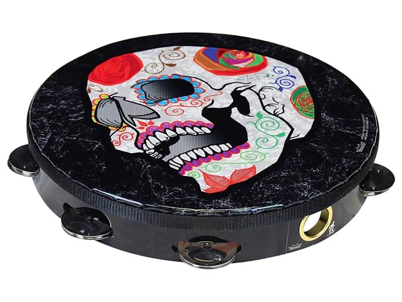REMO - TA-9110-70-AB002 - Remo - Tamburine ArtBEAT 10 - Jose Pasillas - Preintonato - Nero - Bird Candy Skull image 1