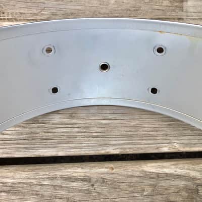 Vintage 70s Slingerland 14x5 Festival Model Snare Drum Shell, Niles, Illinois Badge image 9