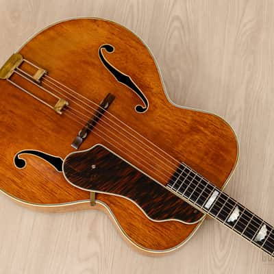 1941 Epiphone DeLuxe Pre-War Vintage Archtop Acoustic Guitar Blonde w/ Case image 10