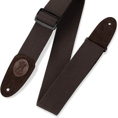 Levy's Leathers Signature Series Cotton XL Guitar Strap - Brown (MSSC8-XL-BRN) image 1
