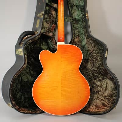 M. Campellone Standard 17" Amber Burst Hand Made Hollowbody w/OHSC image 3