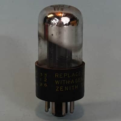 Vintage Sylvania 6SN7GTA Zenith Black Plate Chrome Top Tube Valve! T540 image 2