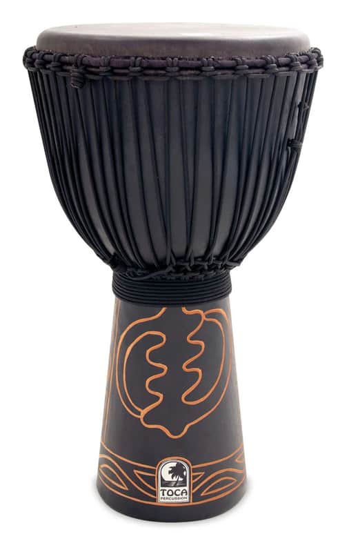 Toca Rope Tuned Black Mamba 13'' Djembe with Pro Bag and Djembe Hat Bild 1