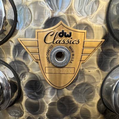 6.5”x14” Custom Hammered Phosphor Bronze Snare Drum with DW hardware image 2