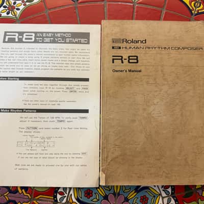 Roland R-8 Human Rhythm Composer Original Manuals