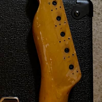 Fender Clive Brown Broadcaster Neck 1950 Blackguard Copy Fender Custom Shop Black Guard Heavy Relic Neck Vintage Masterbuilt Dale Wilson Nachocaster Quality 1951 1952 1953 1954 Danny Gatton Nacho Julian Lage Vibe Nitro Finish image 9