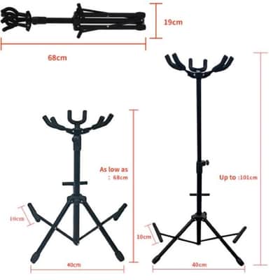 Modern Triple Multiple Guitar Stand - Black by Budreau Guitars image 2
