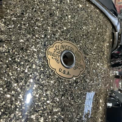 Slingerland Radio King Solid Maple Snare Drum - 7 inches x 14 inches, Gold Glass image 4