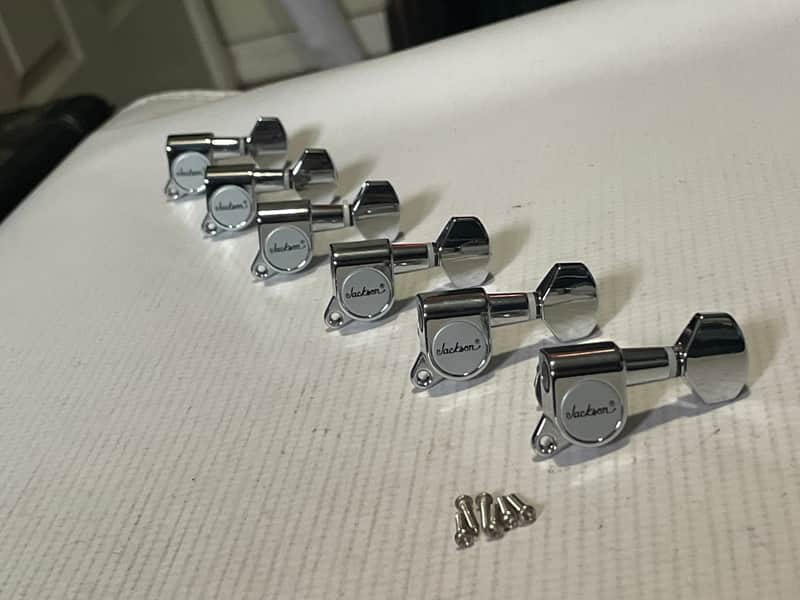 2000's Jackson RR3 Dinky Guitar Chrome Jin Ho Korea Tuners Tuning Pegs 6 In Line image 1